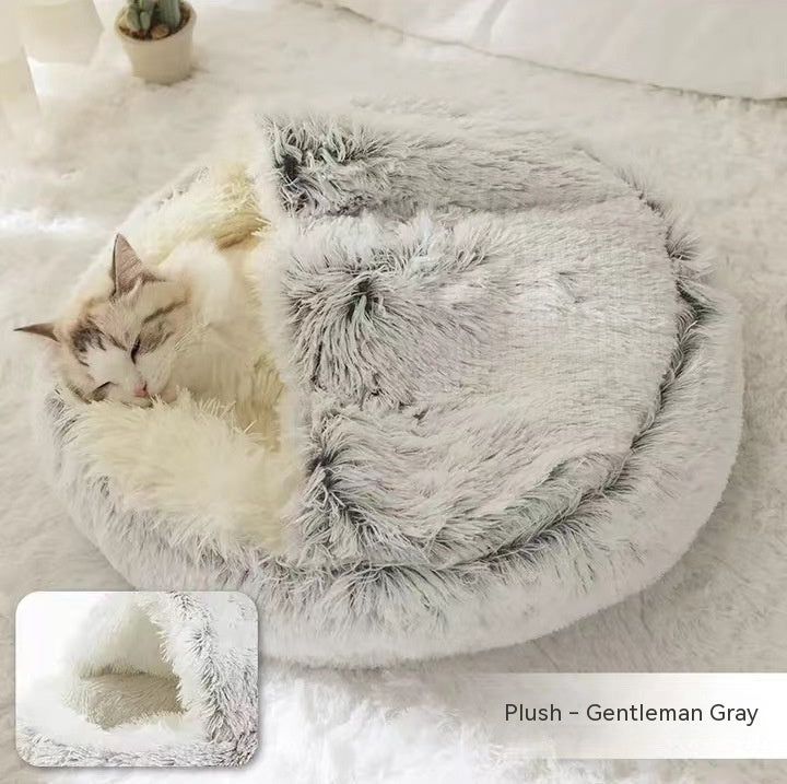LuxeNest™ 2-in-1 Plush Pet Bed