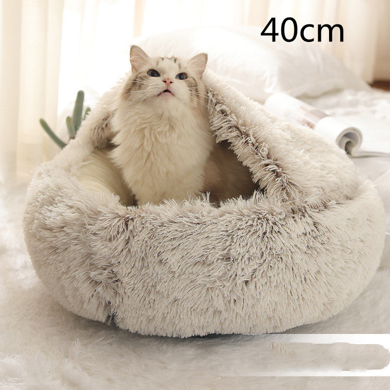 LuxeNest™ 2-in-1 Plush Pet Bed