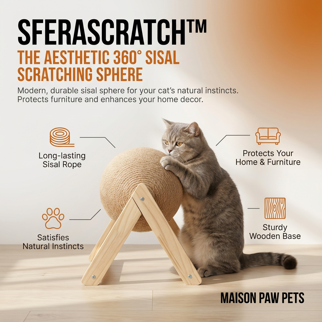 SferaScratch™ – The Aesthetic 360° Sisal Scratching Sphere