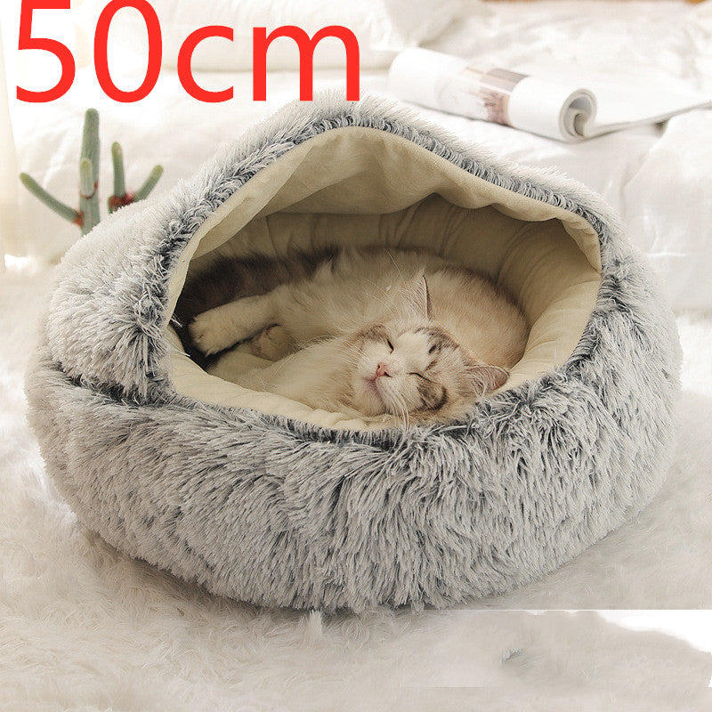 LuxeNest™ 2-in-1 Plush Pet Bed