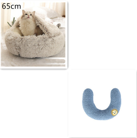 LuxeNest™ 2-in-1 Plush Pet Bed