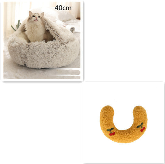 LuxeNest™ 2-in-1 Plush Pet Bed