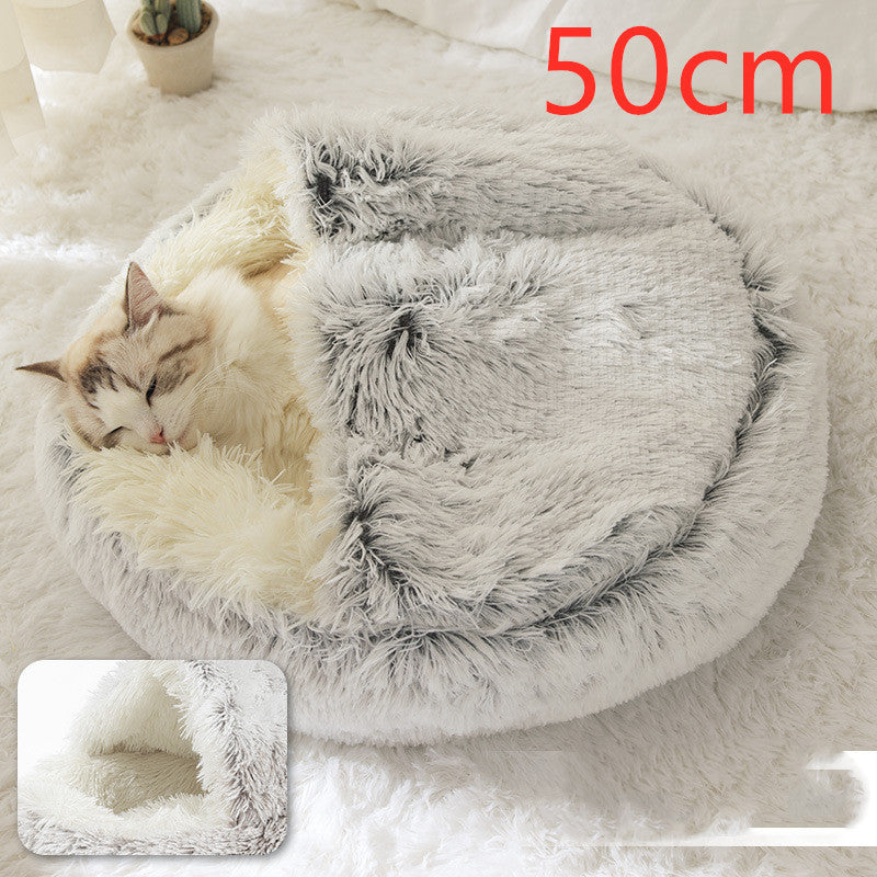 LuxeNest™ 2-in-1 Plush Pet Bed