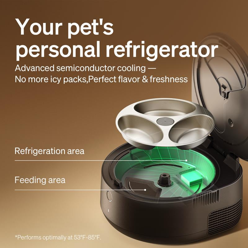 PETLIBRO Automatic Cat Feeder, Refrigerated Wet Food Dispenser with Wifi Control, 3 Days Freshness, 3 Timed Meals, Quick Cooling Feeding