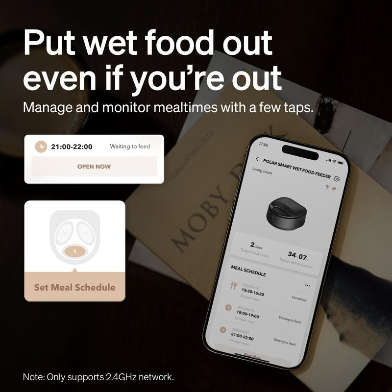 PETLIBRO Automatic Cat Feeder, Refrigerated Wet Food Dispenser with Wifi Control, 3 Days Freshness, 3 Timed Meals, Quick Cooling Feeding