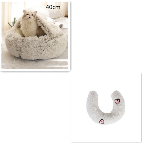 LuxeNest™ 2-in-1 Plush Pet Bed