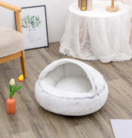 LuxeNest™ 2-in-1 Plush Pet Bed