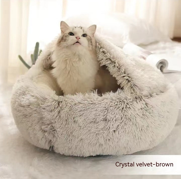 LuxeNest™ 2-in-1 Plush Pet Bed