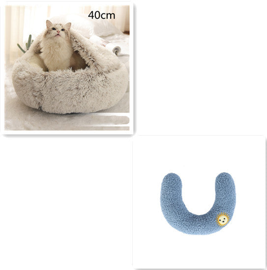LuxeNest™ 2-in-1 Plush Pet Bed