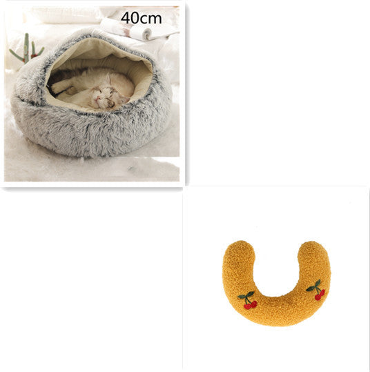 LuxeNest™ 2-in-1 Plush Pet Bed