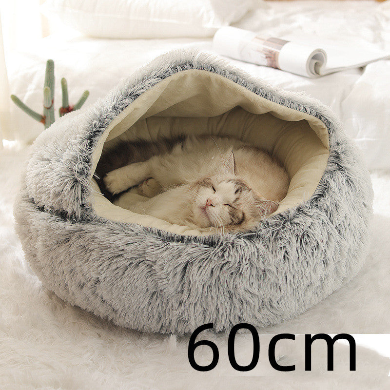 LuxeNest™ 2-in-1 Plush Pet Bed