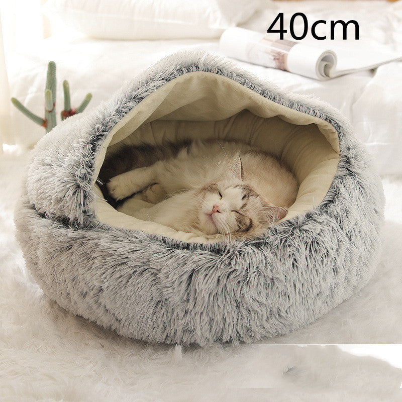 LuxeNest™ 2-in-1 Plush Pet Bed