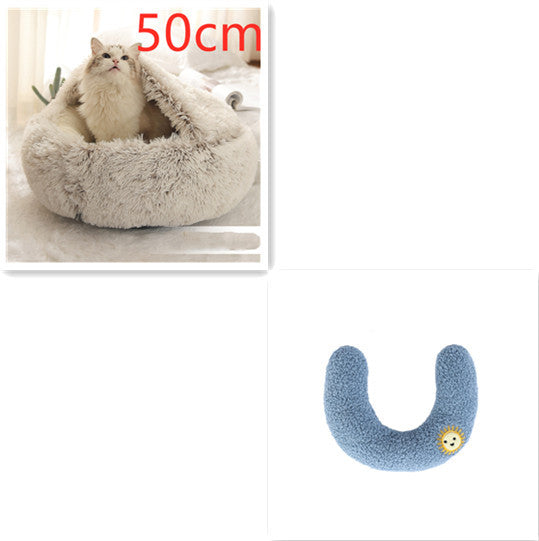 LuxeNest™ 2-in-1 Plush Pet Bed