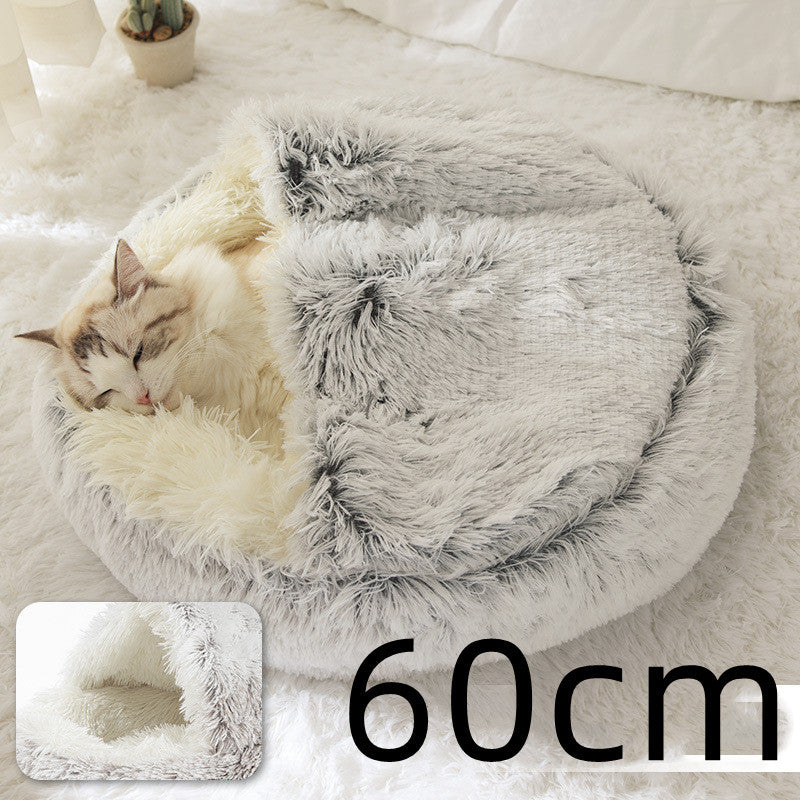 LuxeNest™ 2-in-1 Plush Pet Bed