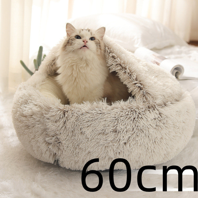 LuxeNest™ 2-in-1 Plush Pet Bed