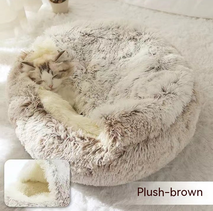 LuxeNest™ 2-in-1 Plush Pet Bed