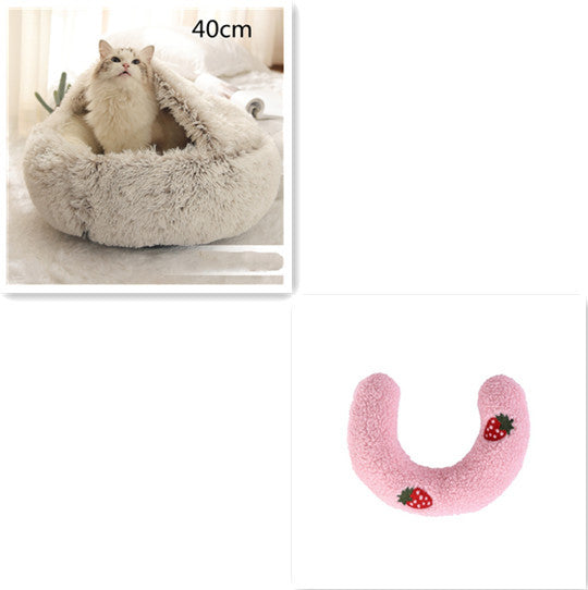 LuxeNest™ 2-in-1 Plush Pet Bed